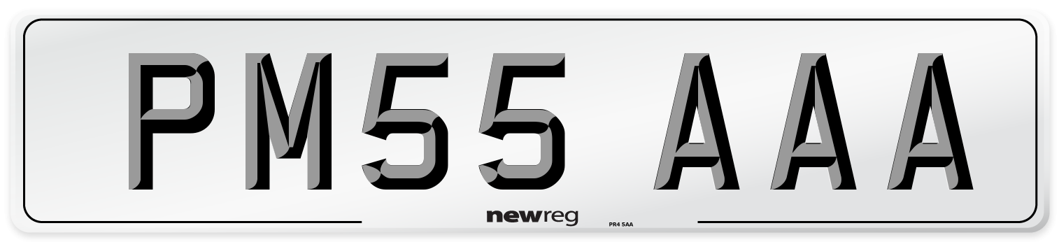 PM55 AAA Number Plate from New Reg